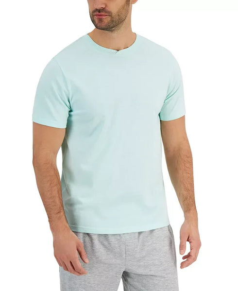 CLUB ROOM Men's Pajama T-Shirt Crossover Crewneck Cotton/ Modal Mint Size M
